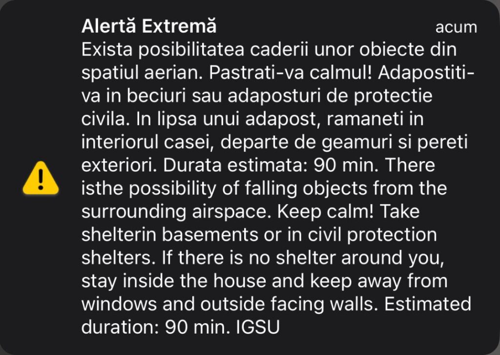 mesaj ro alert