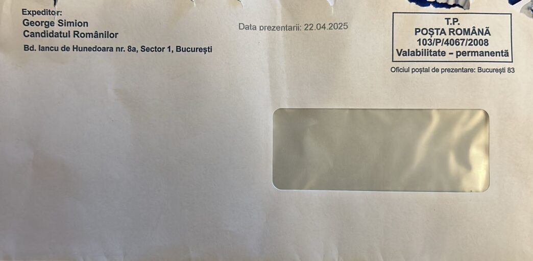 scrisoare george simion