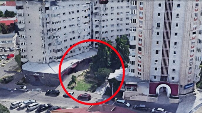 spatiu verde între blocuri temple